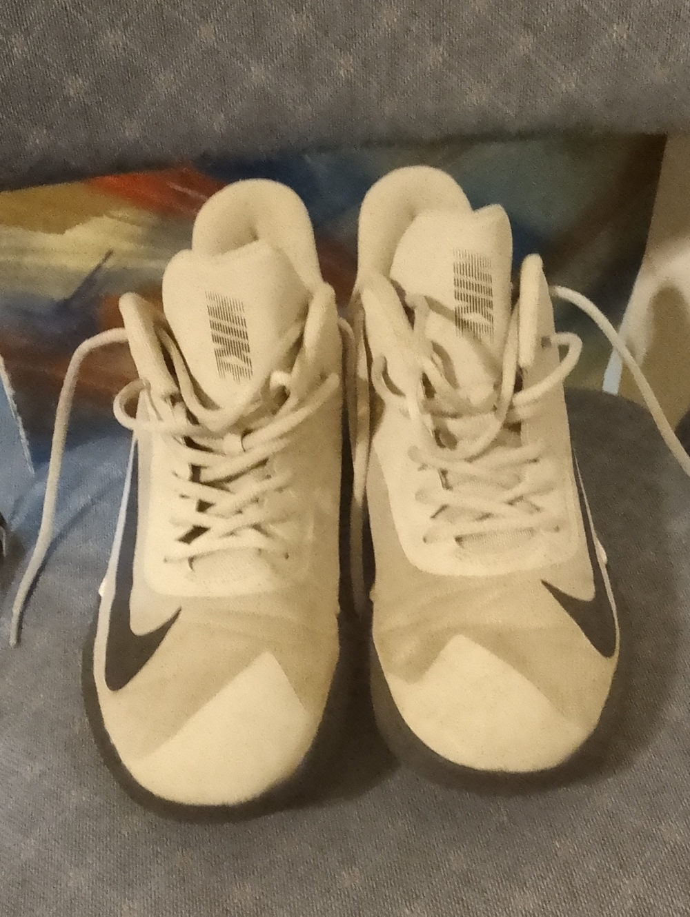 Nike White and Black High-Top Sneakers
